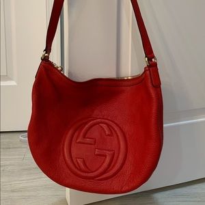 Gucci Red SOHO Leather Crossbody Bag
